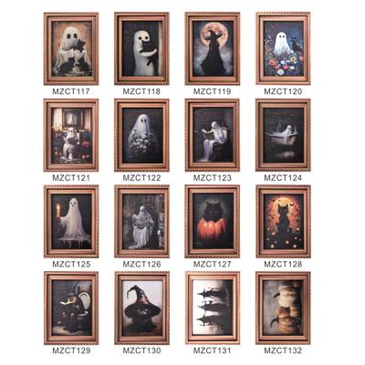 Kreativer Halloween Retro Fotorahmen Magnetischer Kühlschrankmagnet Holzposter Kühlschrankmagnet