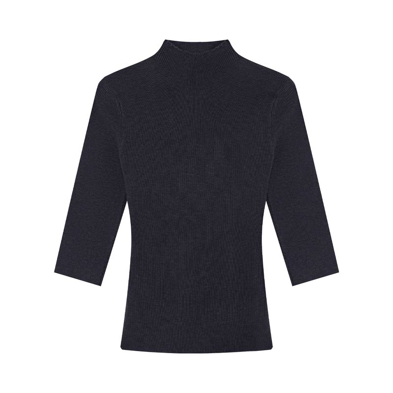 

Kumikumi Fashion Set Solid Temperament Long sleeve Knit Women Autumn Slimming Versatile Casual Pants Two-piece Set Dark gray Tops One size