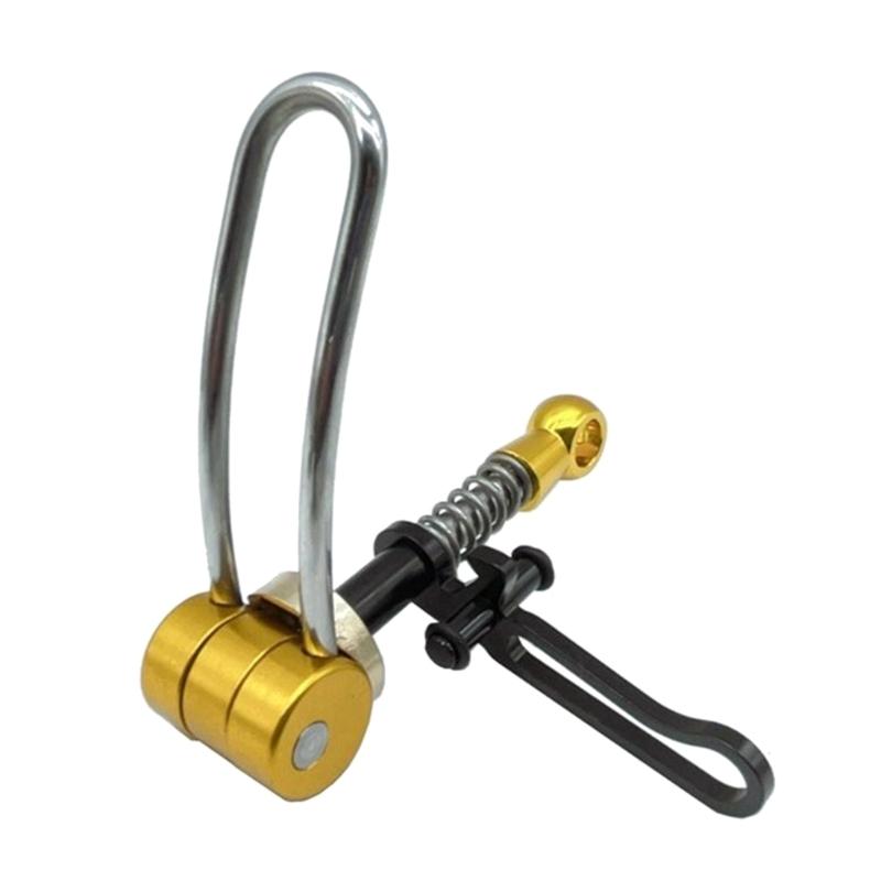 

Durability Bicycles Seats Tube Clamp Quickly Release Folded Bike Seatpost Clamp for Mountain Cycling золотой