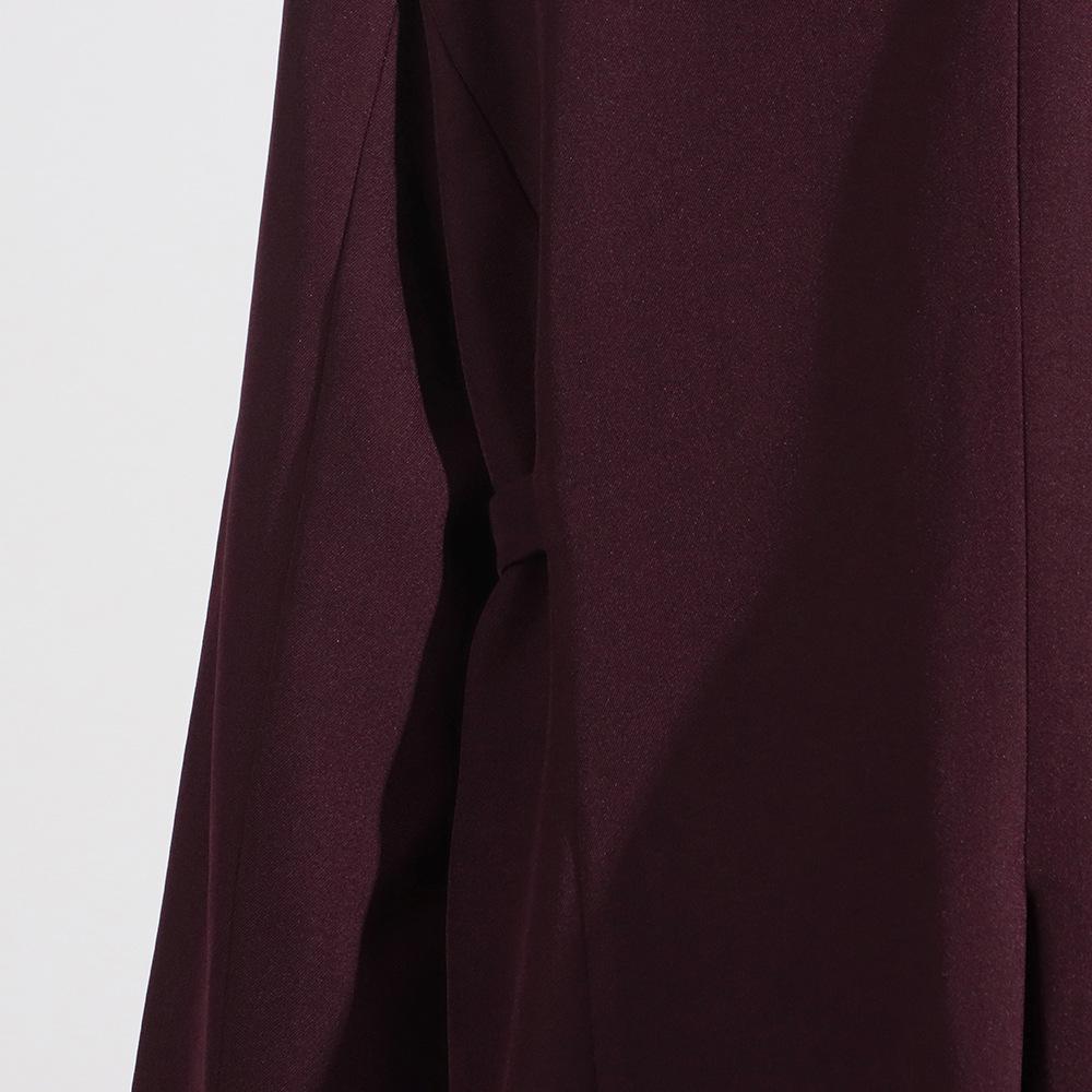 2026 Spring Angora Red Women's Blazer - European & American Luxury Design with Irregular Waist-Cinching