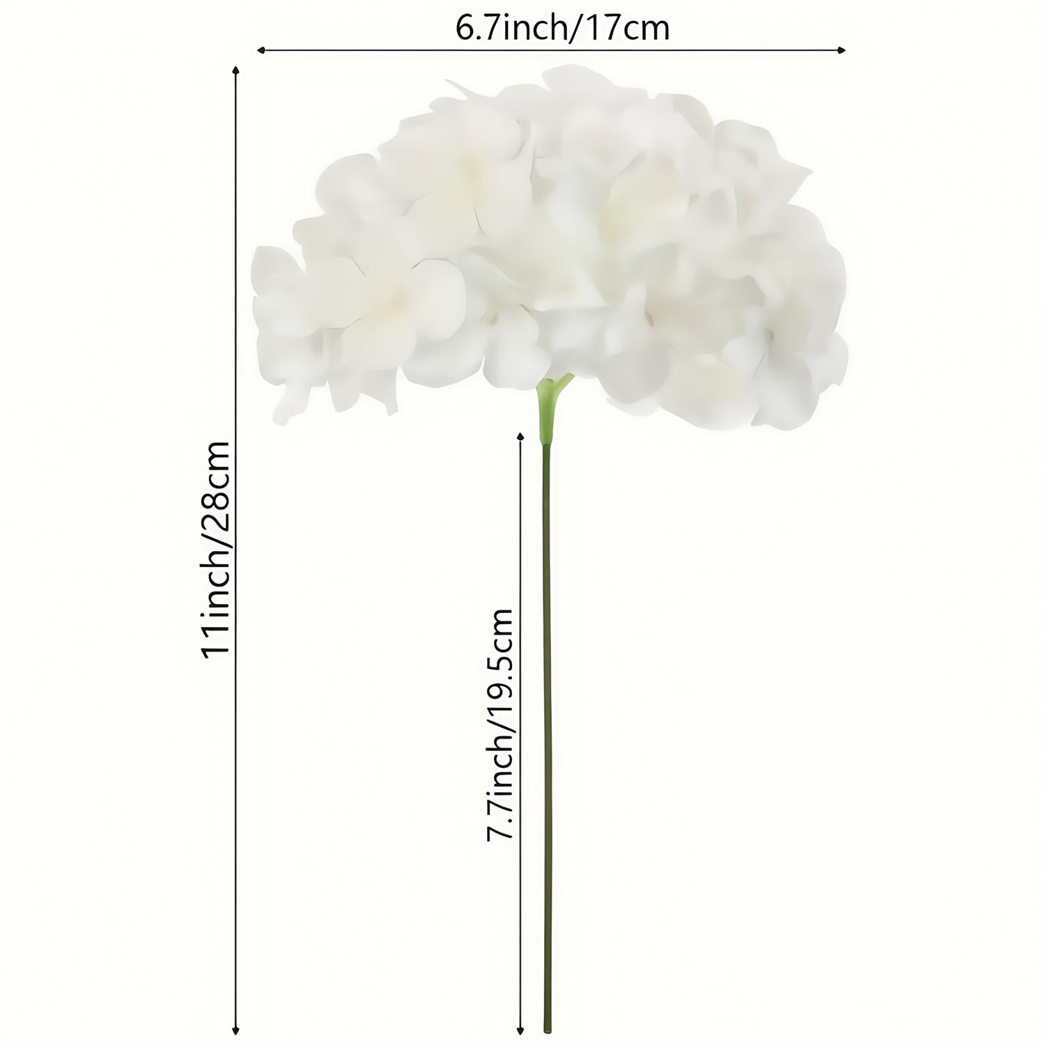 

2/4 шт. Белые гортензии, искусственные цветы со стеблем, подходят для дома, отеля, офиса, свадьбы, вечеринки, домашнего сада, крыльца 4pcs белый