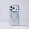Two-color ice color magnetic suction suitable for iPhone17promax mobile phone case Apple 16 metal lens simple anti-drop cover
