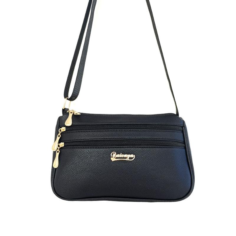 Spring new multi-layer zipper shoulder women's small bag trend oblique span shoulder bag large capacity