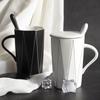 Jin Ming Li Premium Striped Ceramic Coffee Mug Gift Set