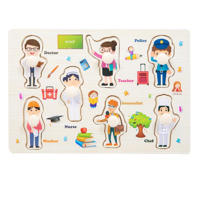 Kid Montessori Educational Multiple Geometric Shape Color Sorter Puzzle Wooden Board Puzzle Game Toys for Children Baby Gifts