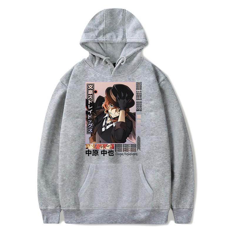 Bungo Stray Dogs Anime Hoodie Lässiger Fleece Pullover für Jugendliche