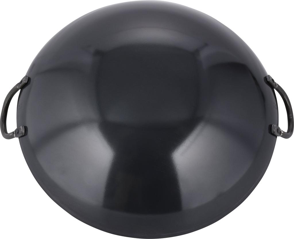 Wahei Freiz Authentic Wok, 36cm, Iron Frying Pan, Professional Grade, Made in Japan, Mido AD-644