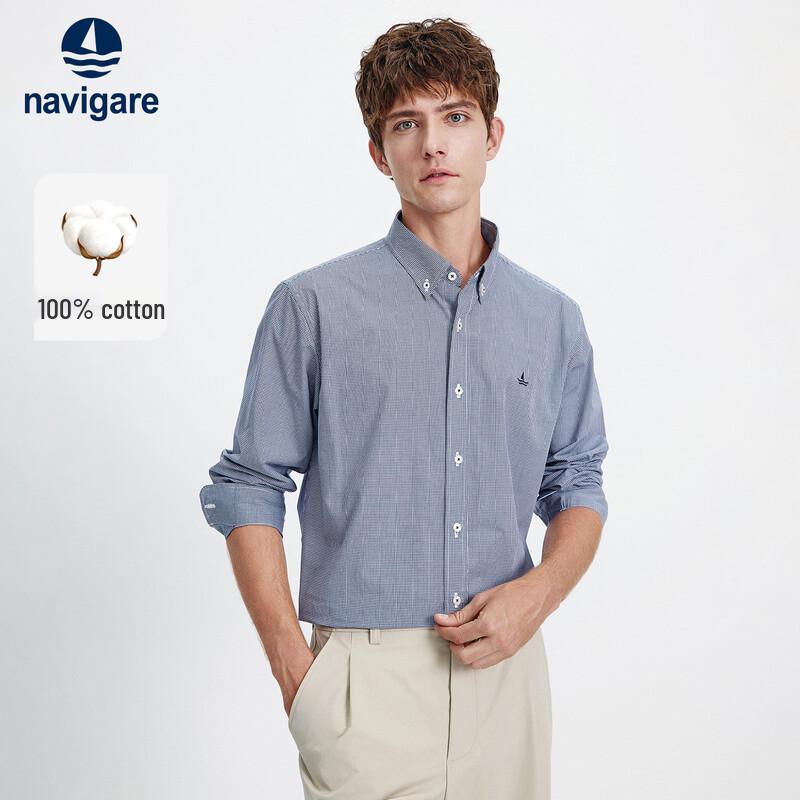 Navigare Men s Casual Cotton Plaid Long Sleeve Shirt 2XL/54