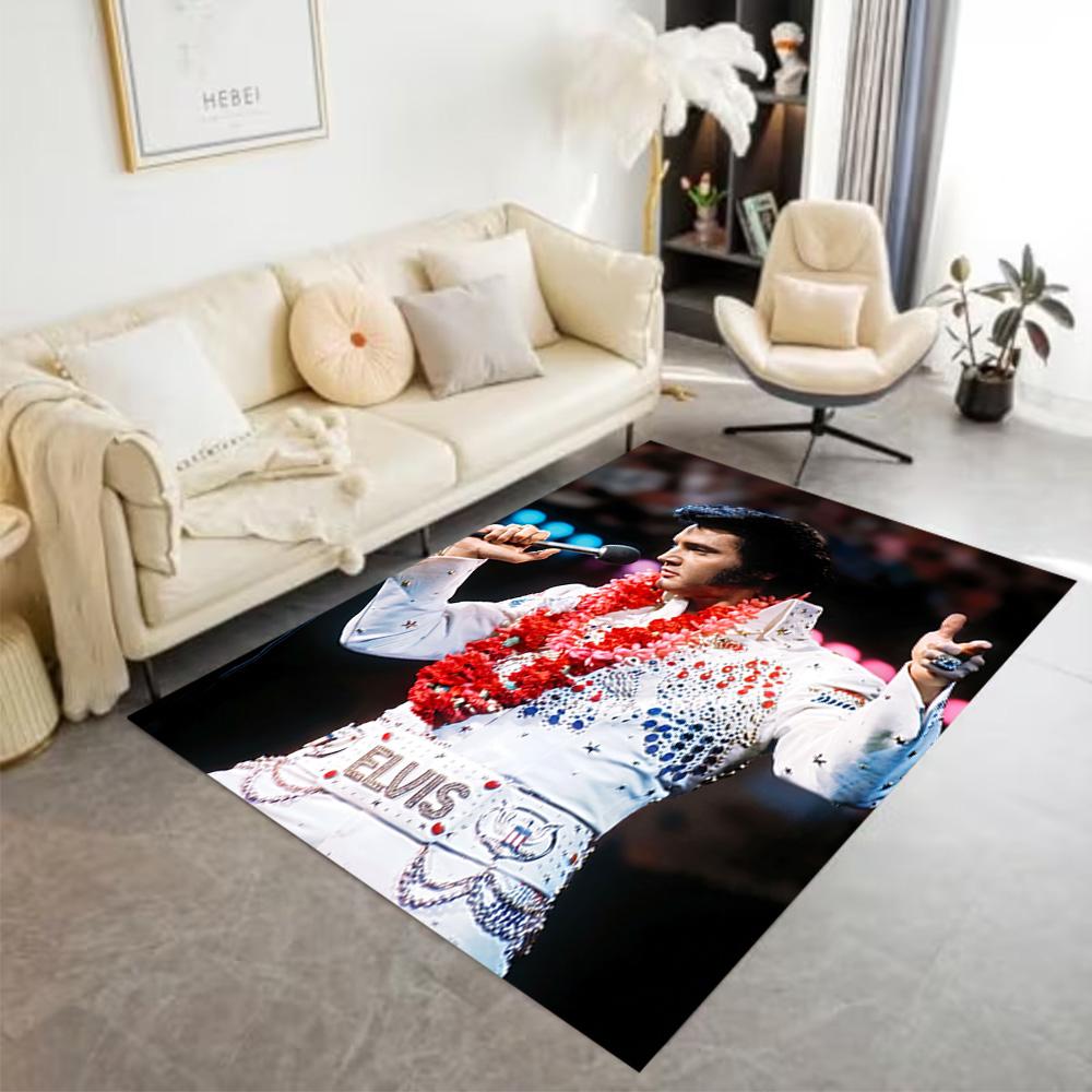 Elvis Presley Performance Carpet Design for Hallway Foyer Living Rooms Kitchen Anti-slip Rug Anime Office Decor Perfect Gift for Friends & Family