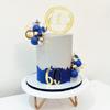 Kuchenaufsätze Kugeln Einfachheit Blau Gold Kugelkuchenaufsätze Dekoration für Hochzeit Jubiläum Geburtstag Babyparty Partyzubehör