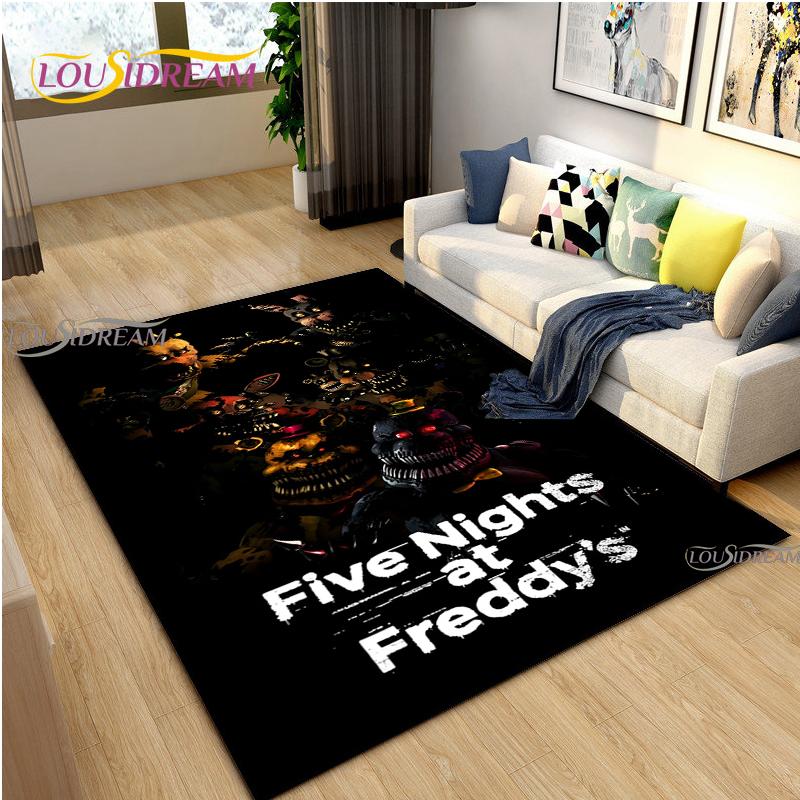 Horror Bear Night Game Carpet for Living Room Bedroom Rug Kitchen Kids Door Unslip Floor Mat Birthday gift photography props Rug