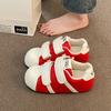Red Retro Velcro Versatile Platform Agande Training Shoes Women's New Autumn Non-slip Lightweight Board Shoes