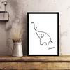 Poster aoipro Picasso Cute Elephant Drawing (A4 size (with black frame))