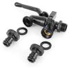 Double Outlet Garden Tap with Essential Accessories for Quick Setup