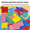 Math Geometry Shapes Wooden Educational Toy Set For Kids Primary Learning School