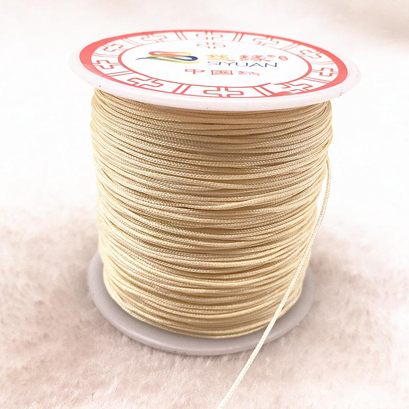 

90Meters/roll 1.0mm Nylon Cord Thread Chinese Knot Macrame Cord Bracelet Braided String DIY Tassels Beading String Thread кремовый