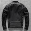 First Layer Cowhide Leather Genuine Leather Men's Motorcycle Motorcycle Leather Jacket Cycling Suit Jacket