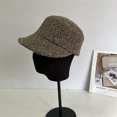 Retro Britischer Wollhut Herbst und Winter Damen vielseitige Flat-Top-Mütze Temperament Street Reithut Tide
