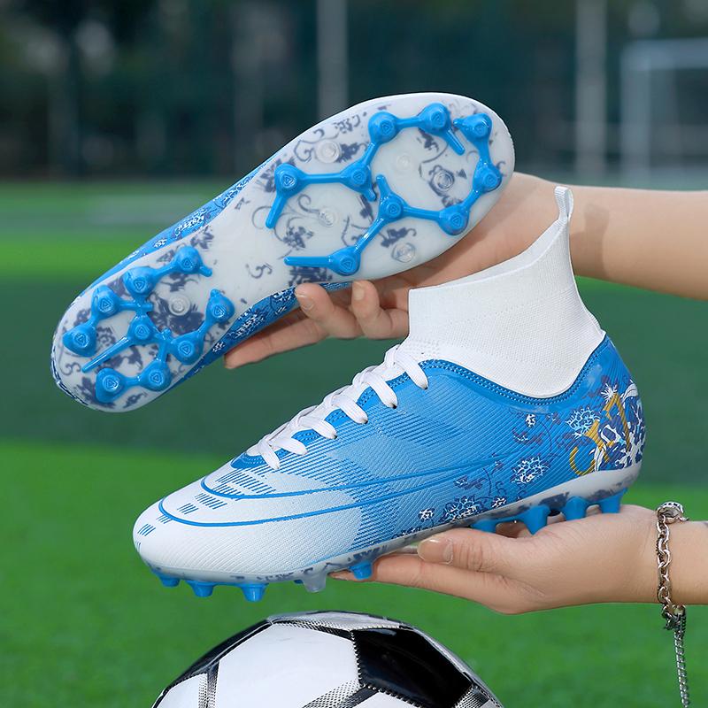New Summer Football Shoes Long Spike Grass Football Shoes Training Competition Low Top Spike Sports Shoes For Men 32-45