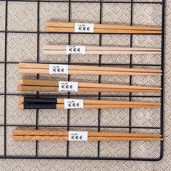 1 Pair Reusable Non-slip Japanese Travel Portable Tableware Wooden Chopsticks