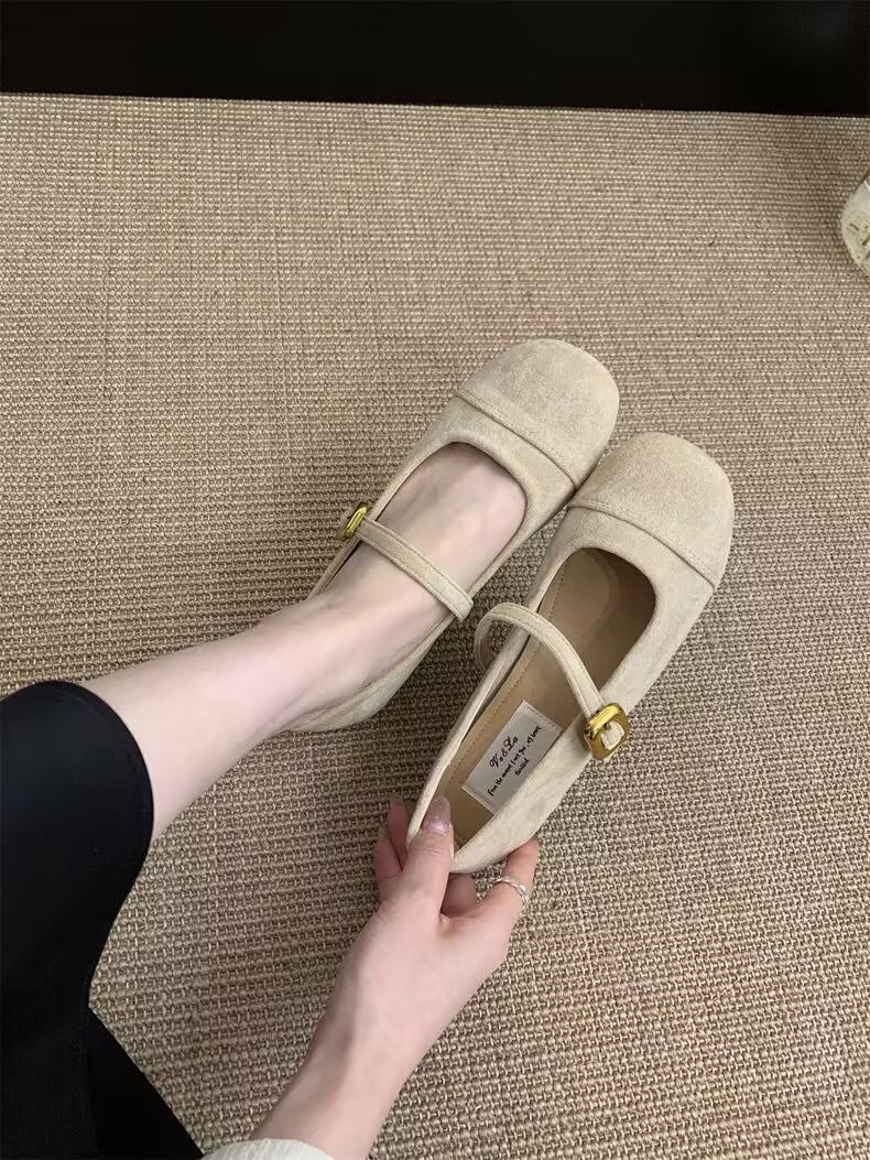 

Leopard print light mouth single shoes women s spring and autumn new French evening breeze temperament fairy ballet flat Mary Jane shoes Doudou shoes 35