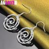 925 Sterling Silver Circle Spiral Earring Jewelry