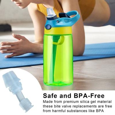6Pcs Silicone Bite Valve Replacement for Water Bottles Easy Install Leak-Proof BPA-Free Bottle Mouthpiece Replacement Kit
