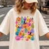 Pastel Halloween Pumpkin Shirt and Kids Tshirt, Unisex Spooky Fall Tee, Colorful Jack O Lantern Comfort Colors®