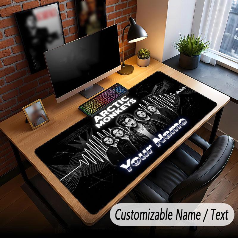 Custom Name Extended Mouse Pad,Arctic Monkeys Gaming Desk Mat For Home Office Desktop Decor