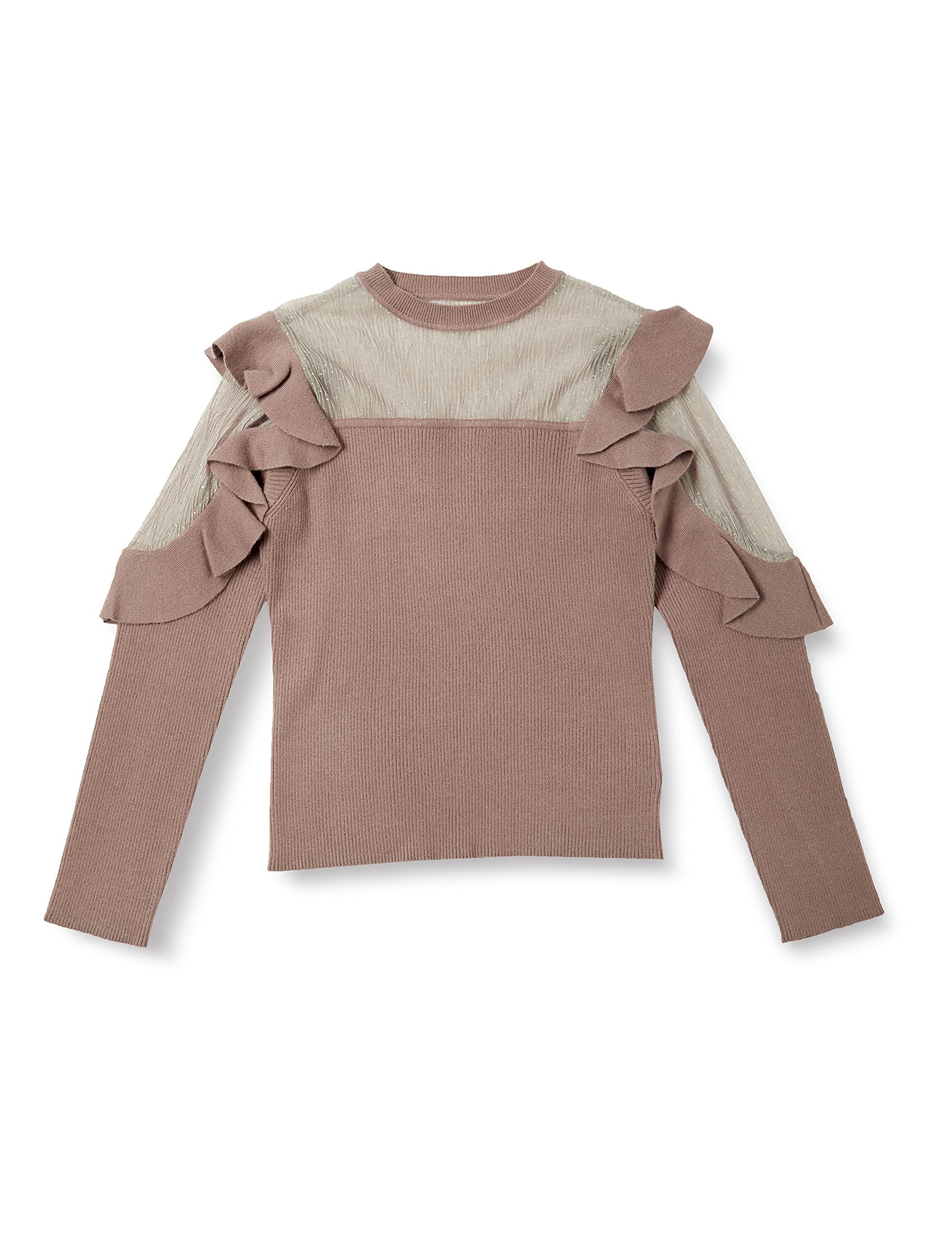 

Lily Brown Тюлевый комбинированный трикотажный пуловер с оборками LWNT194191 MOC Японский размер F Женский (Свободный размер)