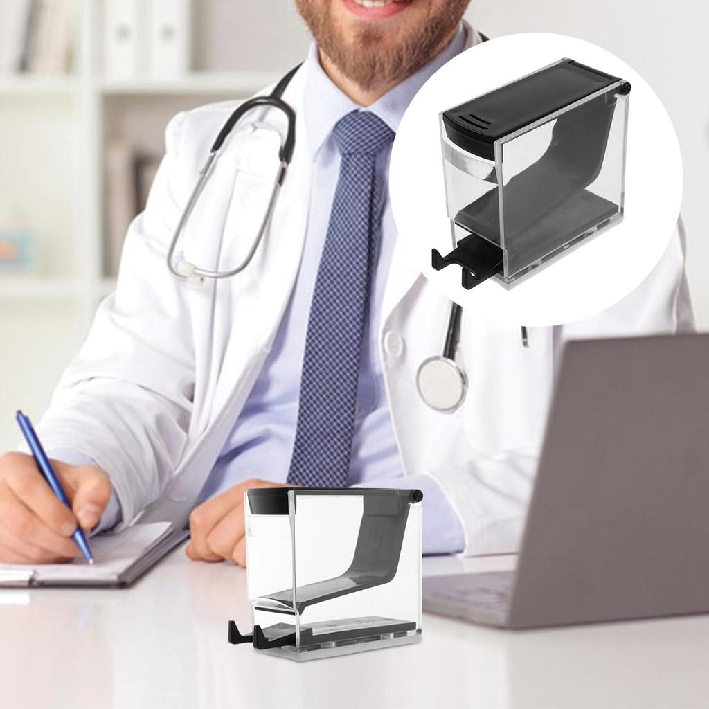 Cotton Roll Dispenser Press Type Cotton Roll Holder Organizer Cotton Roll Divider Cotton Roll Storage Box with Nonslip Base for Home Black