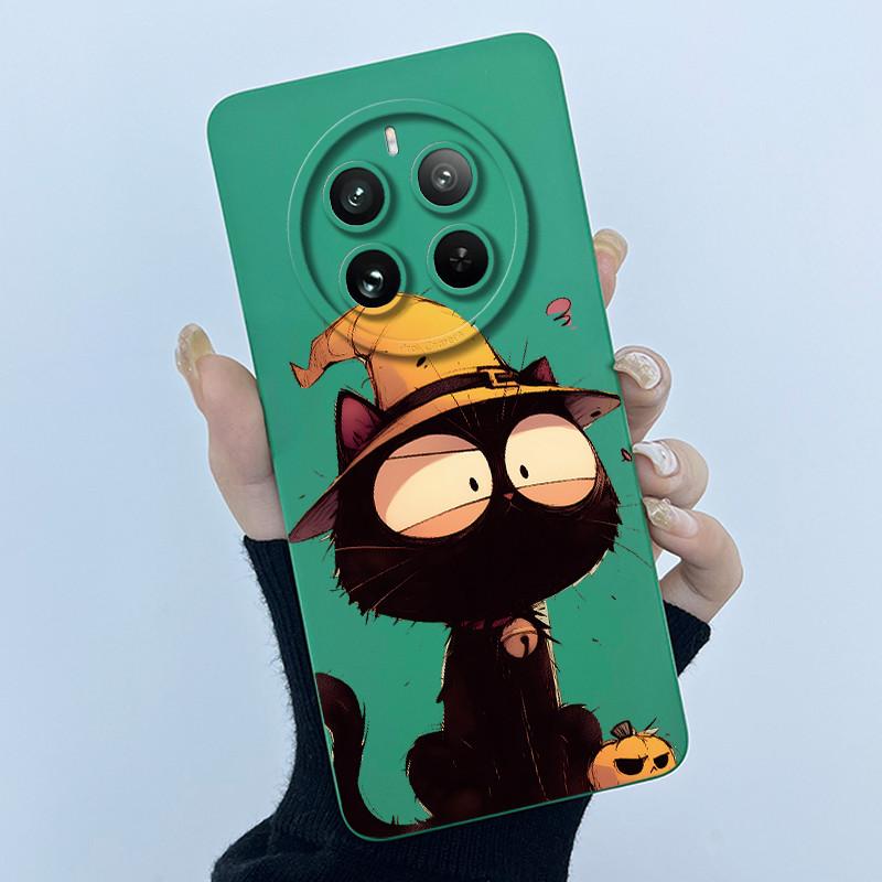 Case For Realme 12 Pro Plus 12 Plus 12X 5G Phone Case Cartoon Pretty Flower Liquid Silicone Soft TPU Protective Cover Shell Capa