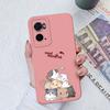 Veske for OPPO A91 A76 A73 A93 A72 A78 A94 A8 AX7 telefondeksel Cute Cat Støtsikker matt myk silikon Anti-fall kamerabeskyttelse for OPPO støtfanger