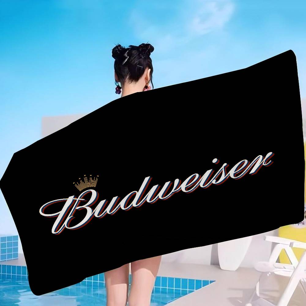 König des Bieres B-Budweiser Strandtuch Bunte Badetücher für Mädchen Mikrofaser Schnelltrocknend Sandfrei Strand Yoga Spa Fitnessstudio Pool