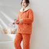 Women's Thick Flannel Pajamas - Plus Size, Wearable Outside or At Home, Autumn/Winter Set