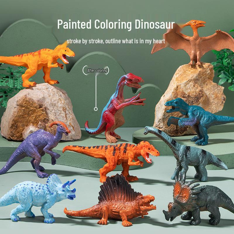 Children's DIY Painted Dinosaur Graffiti Doll - Popular Handmade Coloring Toy for Kids