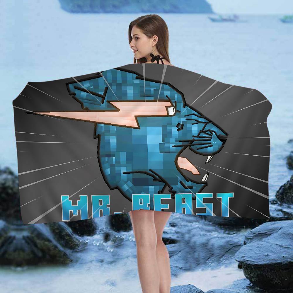 Asciugamani da Spiaggia in Microfibra Grandi Mr-B-Beast Asciugamano Asciugatura Rapida Asciugamani da Spiaggia Sabbiosa Asciugamano per Piscina per Viaggi Piscina Yoga