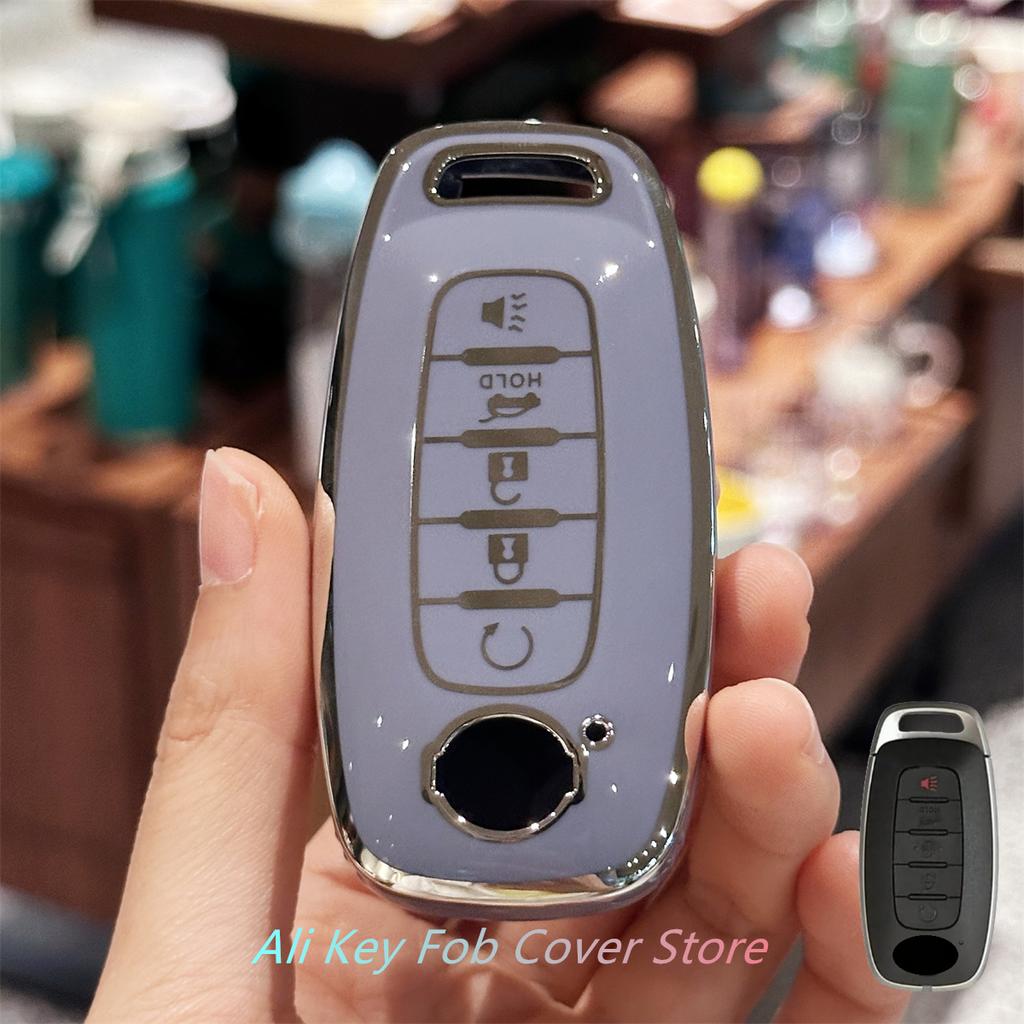 Schlüsselanhängerhülle mit Schlüsselband für 2023 Rogue für Nissan Pathfinder 2024 5 Tasten