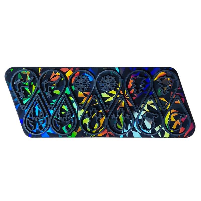 Portable Silicone Mold DIY Christmas Earrings Casting Molds Tear Drop Shapes Jewelry Making Moulds for DIY Lovers