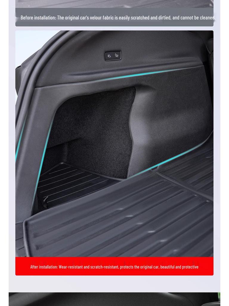 Schutz-Seitenverkleidungen für den Kofferraum aus Flanell für Tesla Model Y 25 Refresh