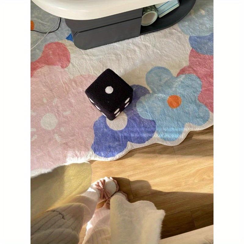 Luxurious Plush Floral Area Rug - High-Pile, Non-Slip,Carpet for Living Room & Bedroom - Festive & Easy-Care, Indoor, Entryway, Porch Use