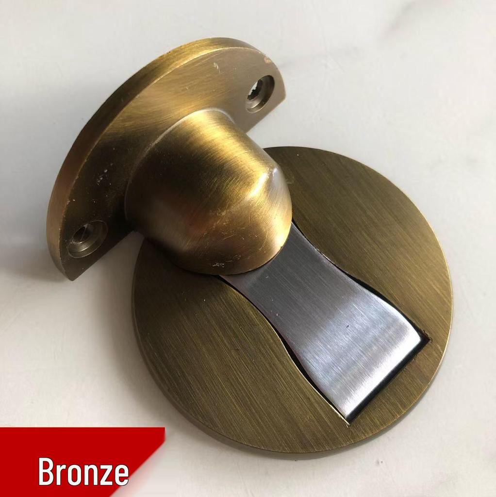 Invisible Zinc Alloy Anti-Rust Magnetic Floor Door Stop with Glue.
