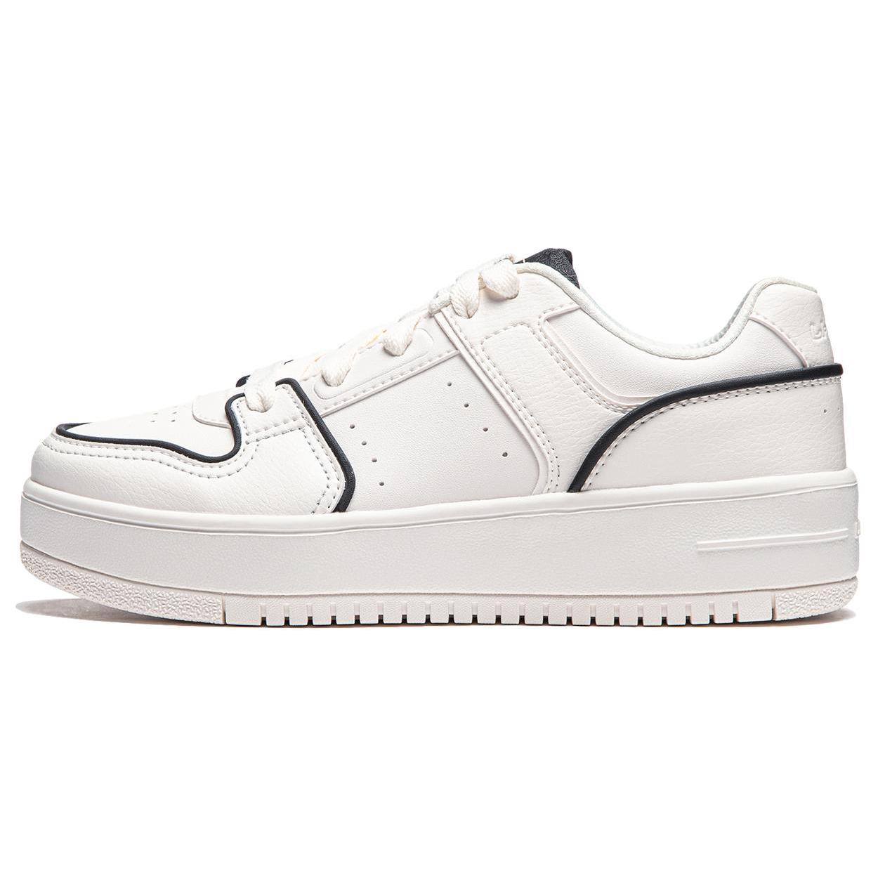 

Li Ning Cheese Slip Resistant Abrasion Resistant Low top Skateboard Shoes Women s White Black AGCU104-1 35