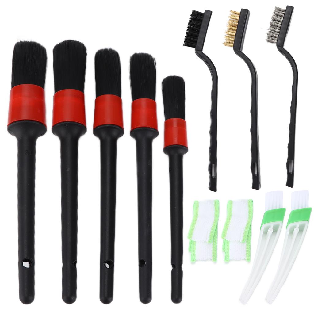 12pcs Car Detailing Brushes Auto Wheel Cleaning Tool Kit for Interior Exterior Dashboard Seat