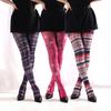 Retro-Strumpfhose mit Muster für Damen 17 Stil Muster Strumpfhose Weiblich Frühling Neu Stern Gitter Lange Socken Farbige Strumpfhose