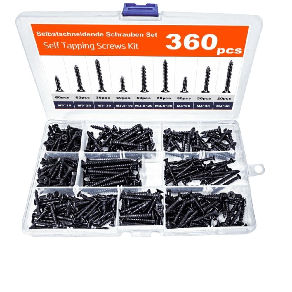 

360 PCS Wood Screw Deck Screws M 3.5 Flooring Nails Countersunk Wood Screws Deck Building