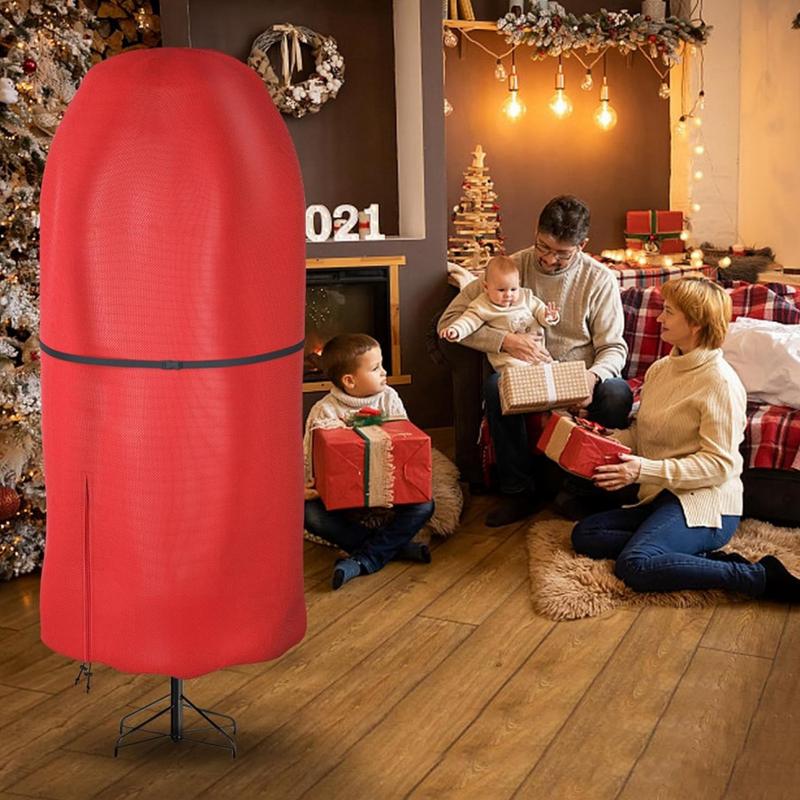 Christmas Tree Storage Bag for Topiary Fake Tree Durable Lightweight Easy Dust Cover Waterproof Upright Big Protective Cover