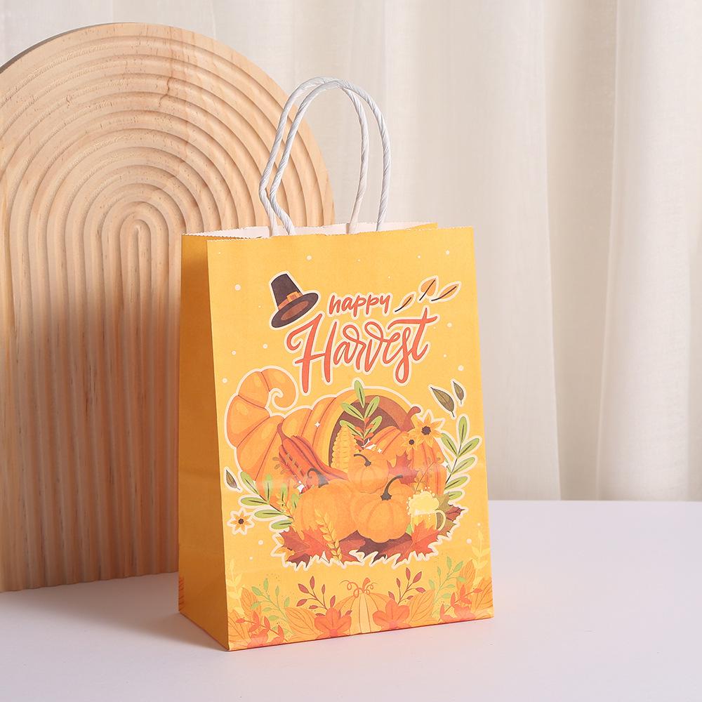 

Пакет из крафт-бумаги на День благодарения - Праздничный пакет и упаковочный пакет