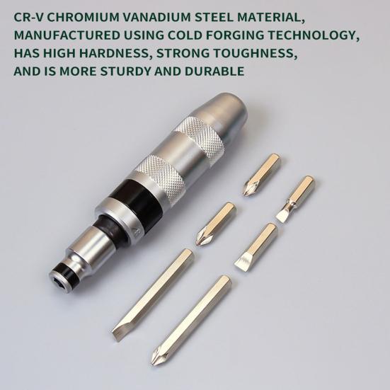 Set de șurubelnițe cu șurubelniță manuală cu șurubelniță, rezistentă la rugină, rezistentă la coroziune, instrument portabil versatilă, șurubelniță cu ciocan