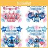 Cute Pink Stitch Aluminum Foil Balloon Set Interstellar Baby Birthday Decoration Balloons